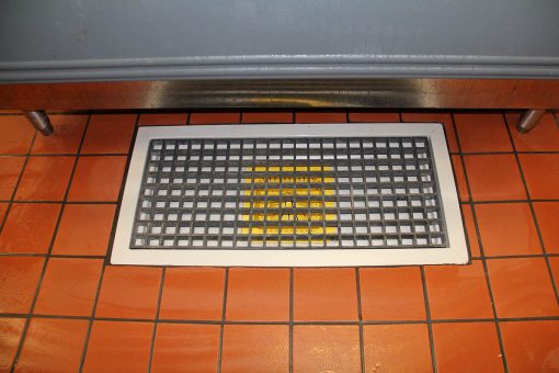 Trough with grate